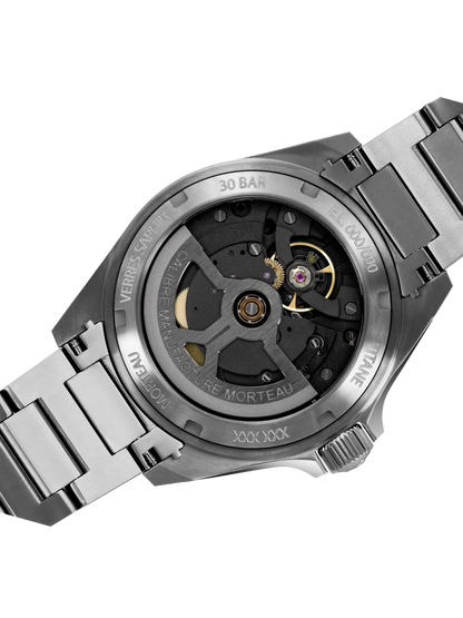 Yema Navygraf Meteorite verte, fond transparent et mouvement CMM.10