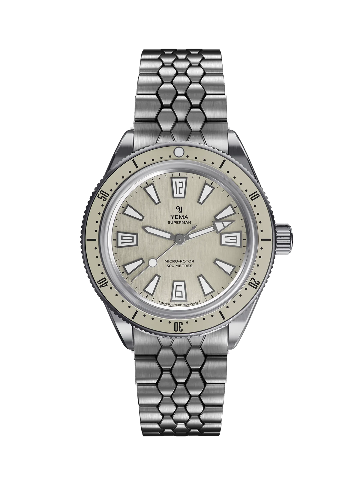 Yema Superman Skin Diver CMM.20 beige — vue de face