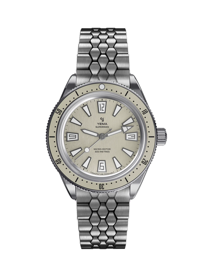 Yema Superman Skin Diver CMM.20 beige — vue de face