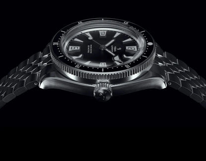 Yema Superman Skin Diver CMM.20 noire — boîtier et verre double dôme